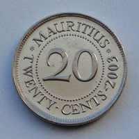 Маврикий 20 центов. 2003