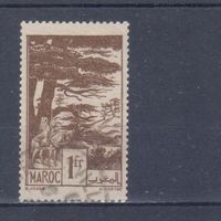 [1232] Французские колонии. Марокко 1945. Ландшафт. Гашеная марка.