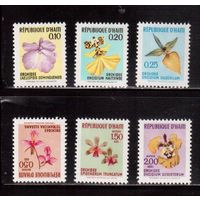 Гаити-1970 (Мих.1104-1109) * (след от накл.)  , Флора, Цветы, Орхидеи,(полная серия)