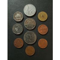 Монеты Индонезия, Исландия, Ямайка, Аргентина, Куба, Филлипины, Барбадос, Тайланд, Малайзия, Австралия