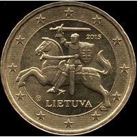 Литва 10 евроцентов 2015 г. КМ#208 (17-32)
