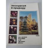 Набор из 25 открыток "Экскурсия в природу. Осень" 1971г.