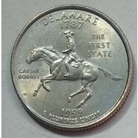 США 25 центов (квотер) 1999 г. P. Штат Делавэр