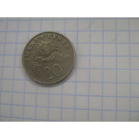Сингапур 20 центов 1991г.km 52