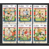 Спорт Чемпионат по футболу Куба 1986 год серия из 6 марок
