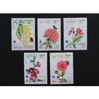 Лаос /1988/ Флора - Цветы/ 5 марок из серии