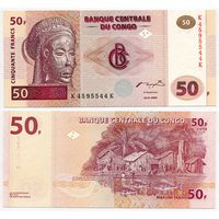 Конго. 50 франков (образца 2000 года, P91,  G&D, UNC)