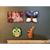 Магнит Магниты Детские бабочка сова заяц собачка болонка ( Цена указана за один)