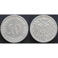 YS: Германия, Рейх, 10 пфеннигов 1900D, KM# 12