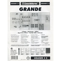 Лист-обложка GRANDE 3S (242х312 мм) из черного пластика на 3 ячейки (216х98 мм).