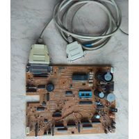 Плата с радиодеталями и шнур (кабель  LPT разъём )