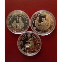 Сомали Комплект-3 монеты 25 шиллингов 2004г.,,Жизнь Паппы Ионна Павла 2"