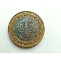 1 лира 2009 года. Турция. Монета А3-3-12
