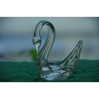 Статуэтка "Лебедь" стекло Неман ( высота 9,5 см, ширина 11 см )  целая