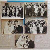 Фото свадебные, 1960-е гг., 5 шт.