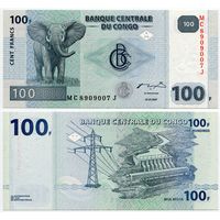 Конго. 100 франков (образца 2007 года, P98a, HdM, UNC)