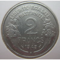 Франция 2 франка 1949 г. В холдере (gk)