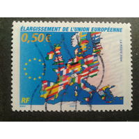Франция 2004 карта Европы, флаги