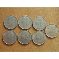 Бельгия 1 франк Ё Цена за монету Список монет в наличии внизу (10)