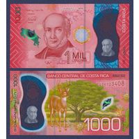 Коста-Рика, 1000 колон 2019 г., P-W280 (полимер), UNC