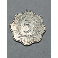 Карибы 5  центов 2000 года .