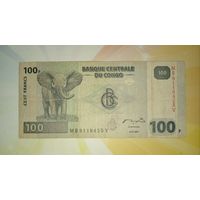 Конго 100 франков 2007г.