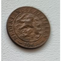 Нидерландские Антильские острова 1 цент, 1968 Метка "Рыба" 4-10-29