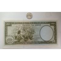 Werty71 Португальская Гвинея 50 эскудо 1971 UNC банкнота Биссау