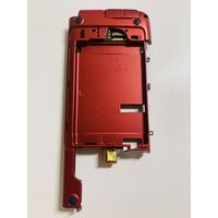 Nokia E90 - Средняя часть корпуса со считывателями SIM-карты и карты памяти и вспышкой (цвет: Red), Оригинал (PN: 0252480)