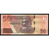 Зимбабве 50 долларов 2020 г. P-W105. Серия AJ. UNC