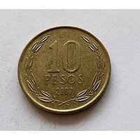 Чили 10 песо, 2007