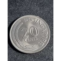 Сингапур 20 центов 1980