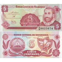 Никарагуа 5 Центаво 1991 UNС П1-374