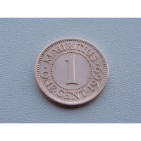 Маврикий. 1 цент 1969 года  KM#31  Тираж: 500.000 шт