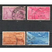 100 лет почтовым маркам Индии 1954 год серия из 4-х марок