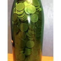 10 копеек СССР в бутылке