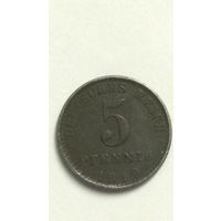 5 пфеннигов 1919г Монетный двор А