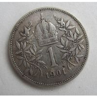 Австро-Венгрия 1 крона 1901  серебро  .29-323