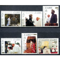 Конго (Заир) - 1985г. - Визит папы Иоанна Павла II - полная серия, MNH [Mi 897-902] - 6 марок