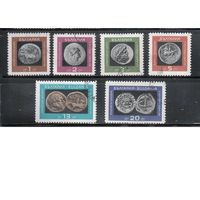 Болгария-1967, (Мих.1698-1703),    гаш. ,Нумизматика , Монеты (полная серия)