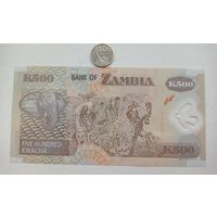 Werty71 Замбия 500 квача 2011 UNC банкнота