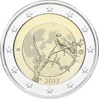2 Евро Финляндия 2017 природа Финляндии UNC из ролла