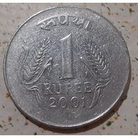 Индия 1 рупия, 2001 Мумбаи (14-4-20)