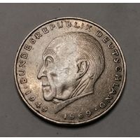 2 марки 1973 Конрад Аденауэр (20 лет Федеративной Республике) "D" - Мюнхен