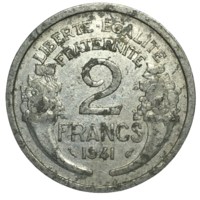 Франция 2 франка, 1941