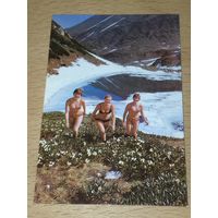 Календарик 1990 Кавказская здравница. В горах Домбая