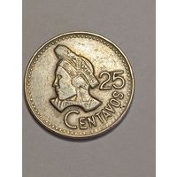 Гватемала 25 центов 1990 года