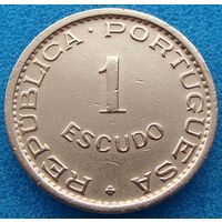 Мозамбик "Португальская колония" 1 эскудо 1965 год КМ#82   Тираж: 5.000.000 шт