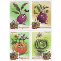 Беларусь 2020 Овощи комплект из 14 карточек худ. В. Чайчук (1)