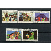Эквадор - 1967 - Рождество - 5 марок. Гашеные.  (Лот 6Db)